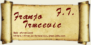 Franjo Trmčević vizit kartica